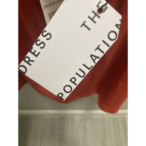 Dress the Population Women Medium Alexi Fit and Flare Midi Dress Poppy Red - Picture 4 of 12